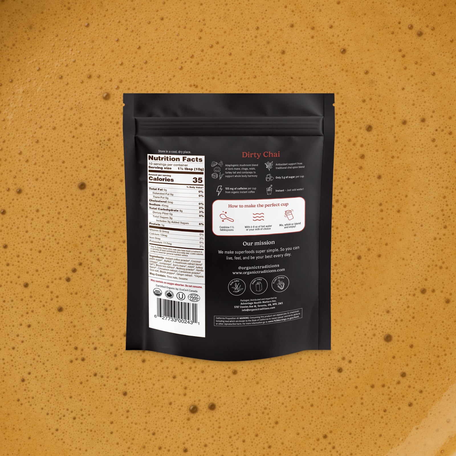 Dirty Chai Mushroom Coffee