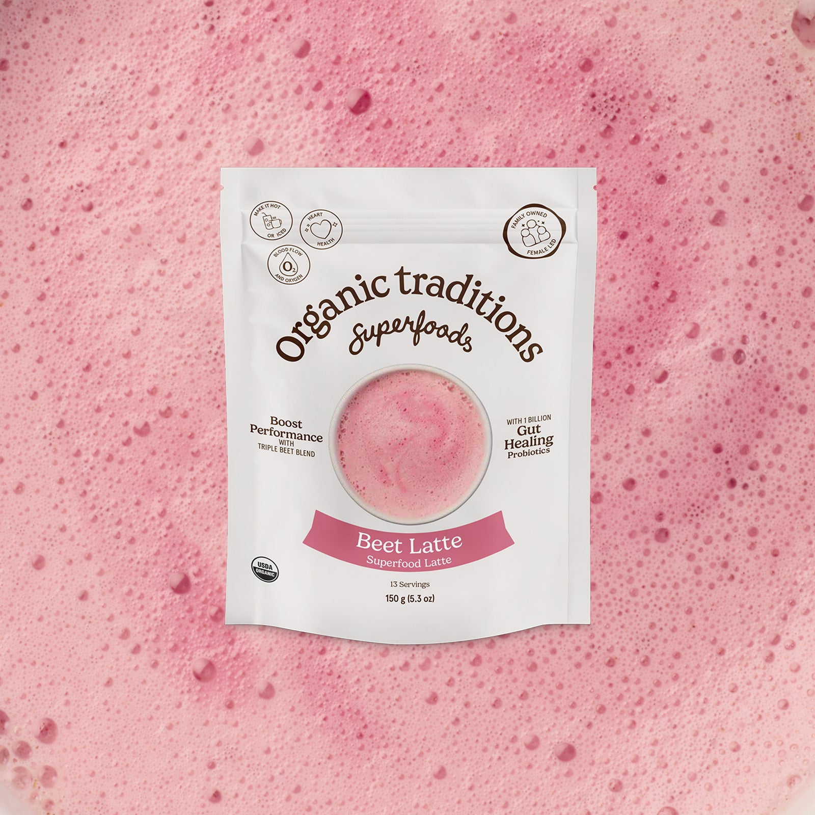 Beet Latte with Probiotics