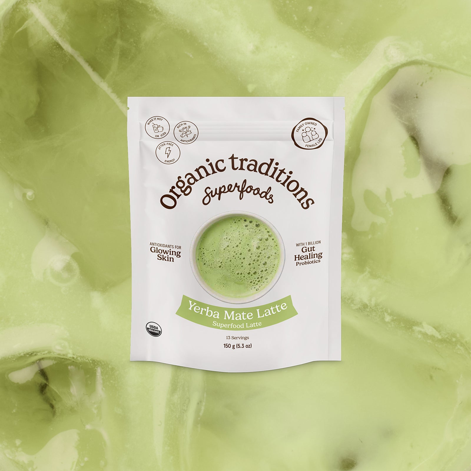 Yerba Mate Latte with Probiotics