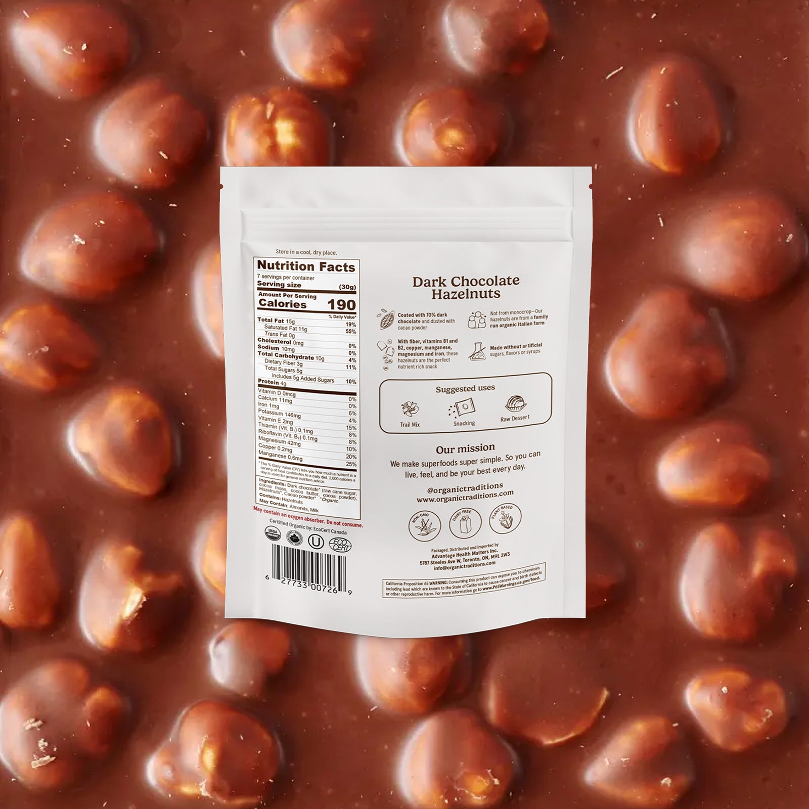 Dark Chocolate Covered Hazelnuts