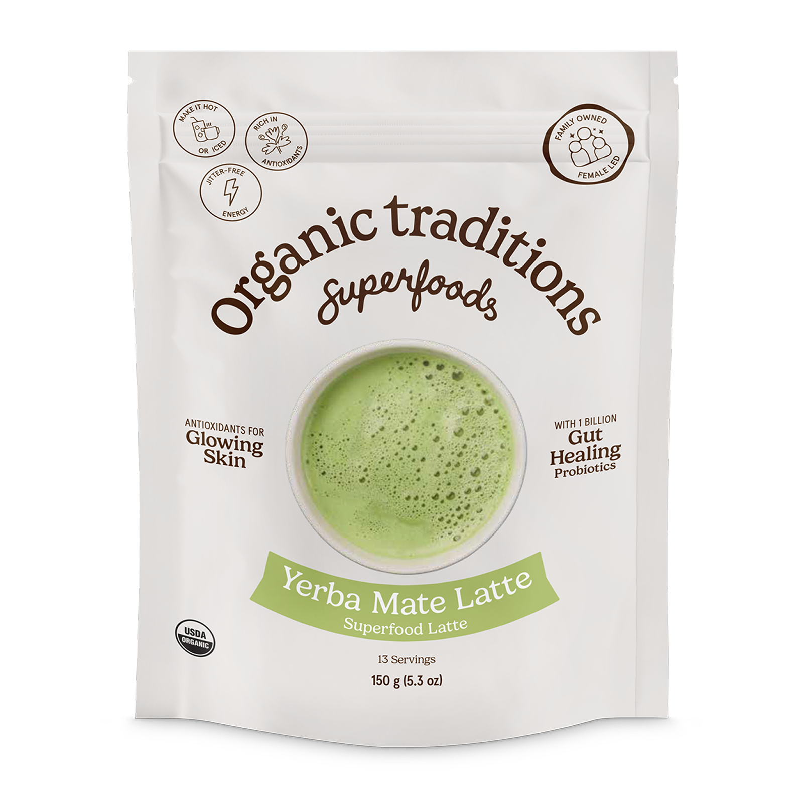 Yerba Mate Latte with Probiotics