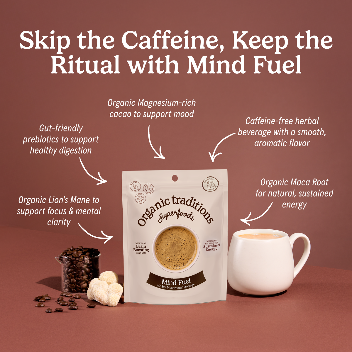 Mind Fuel: Caffeine-Free Mushroom Coffee Alternative