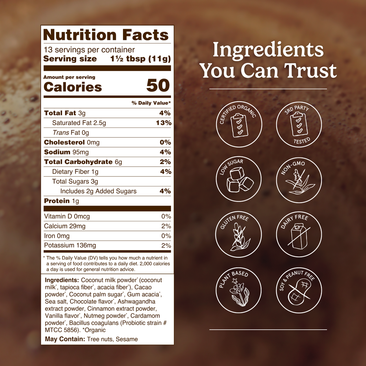Chocolate Latte with Probiotics