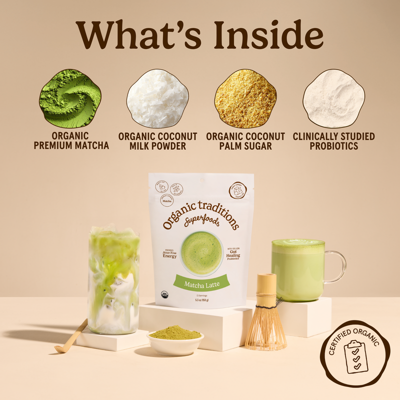 Matcha Latte with Probiotics