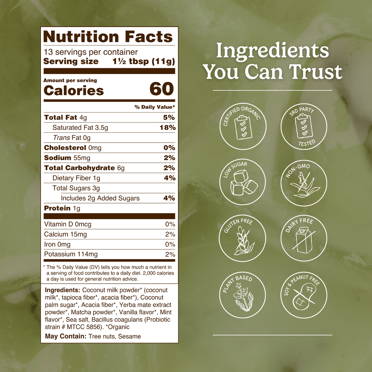 Yerba Mate Latte with Probiotics