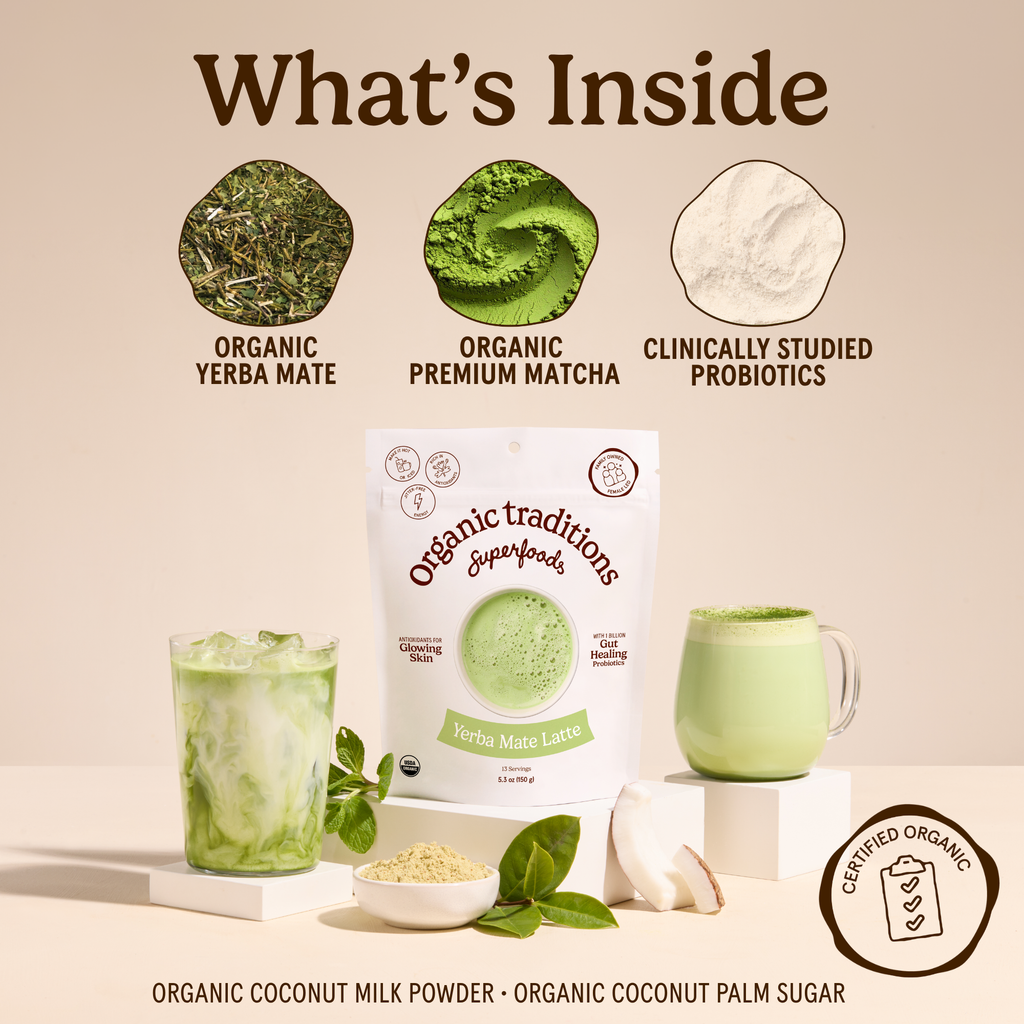 Yerba Mate Latte with Probiotics