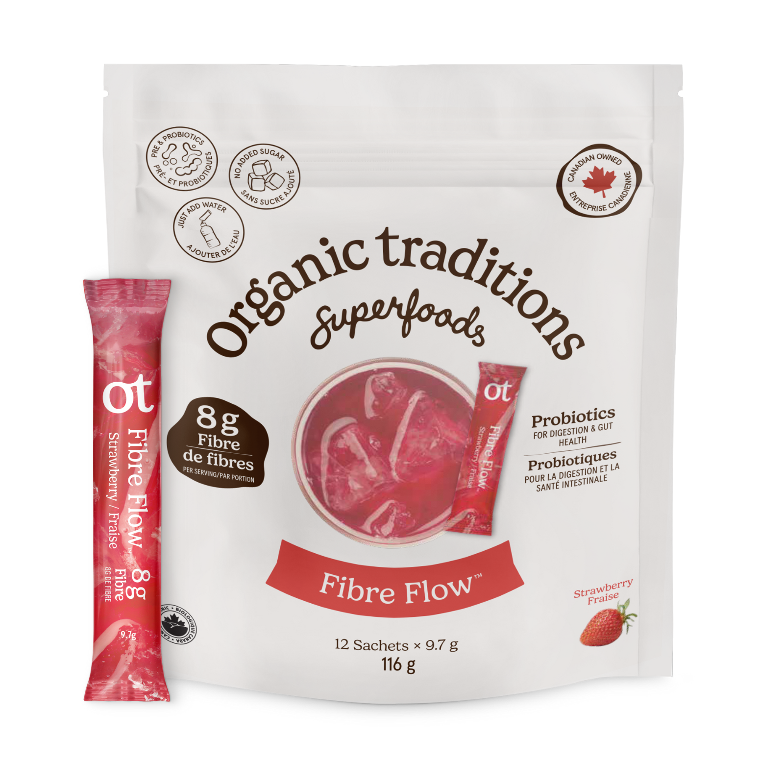 Fiber Flow Strawberry (12 Sticks)