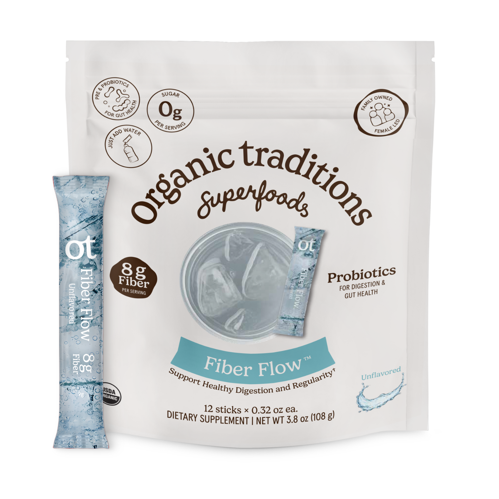 Fiber Flow Unflavored (12 Sticks)