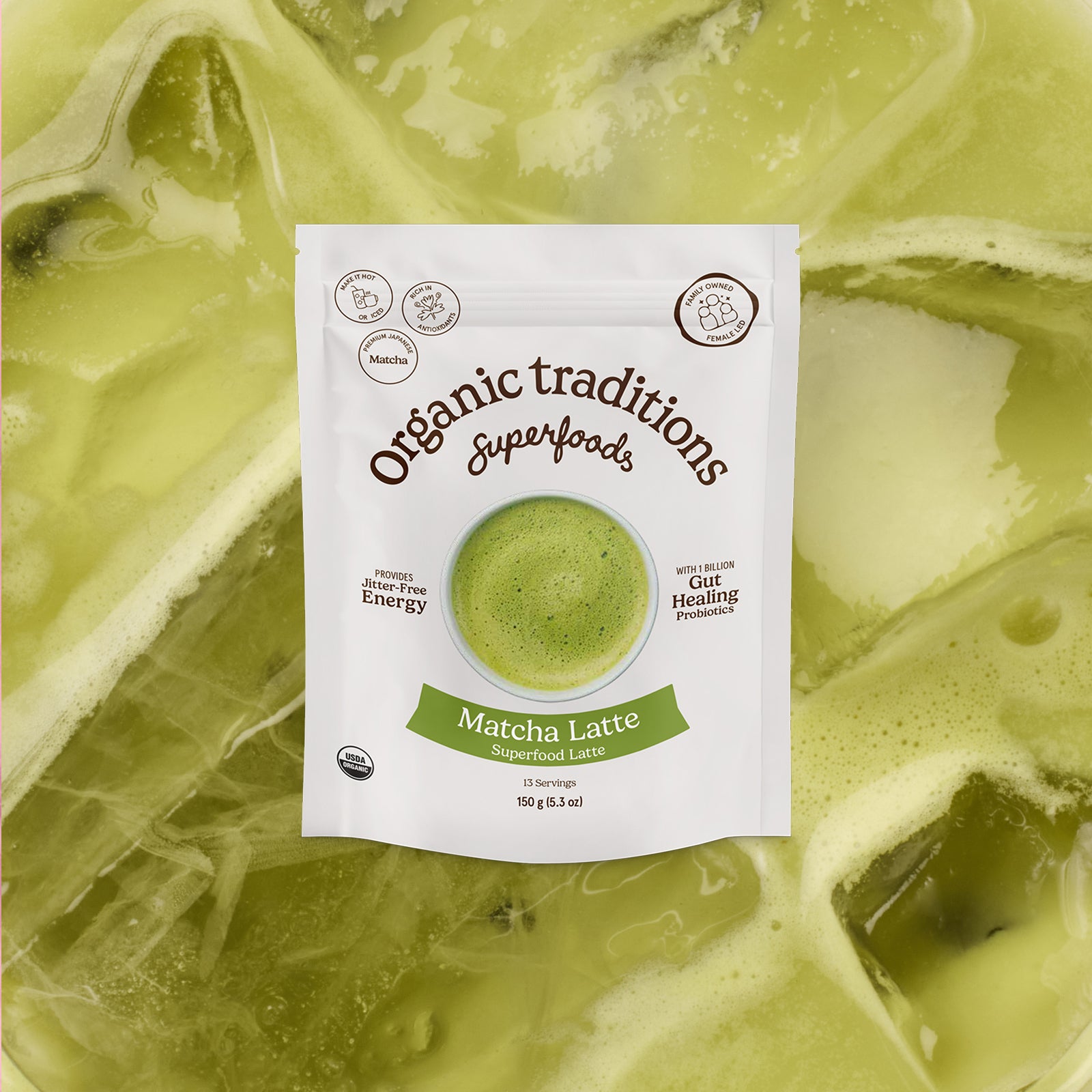 Matcha Latte with Probiotics