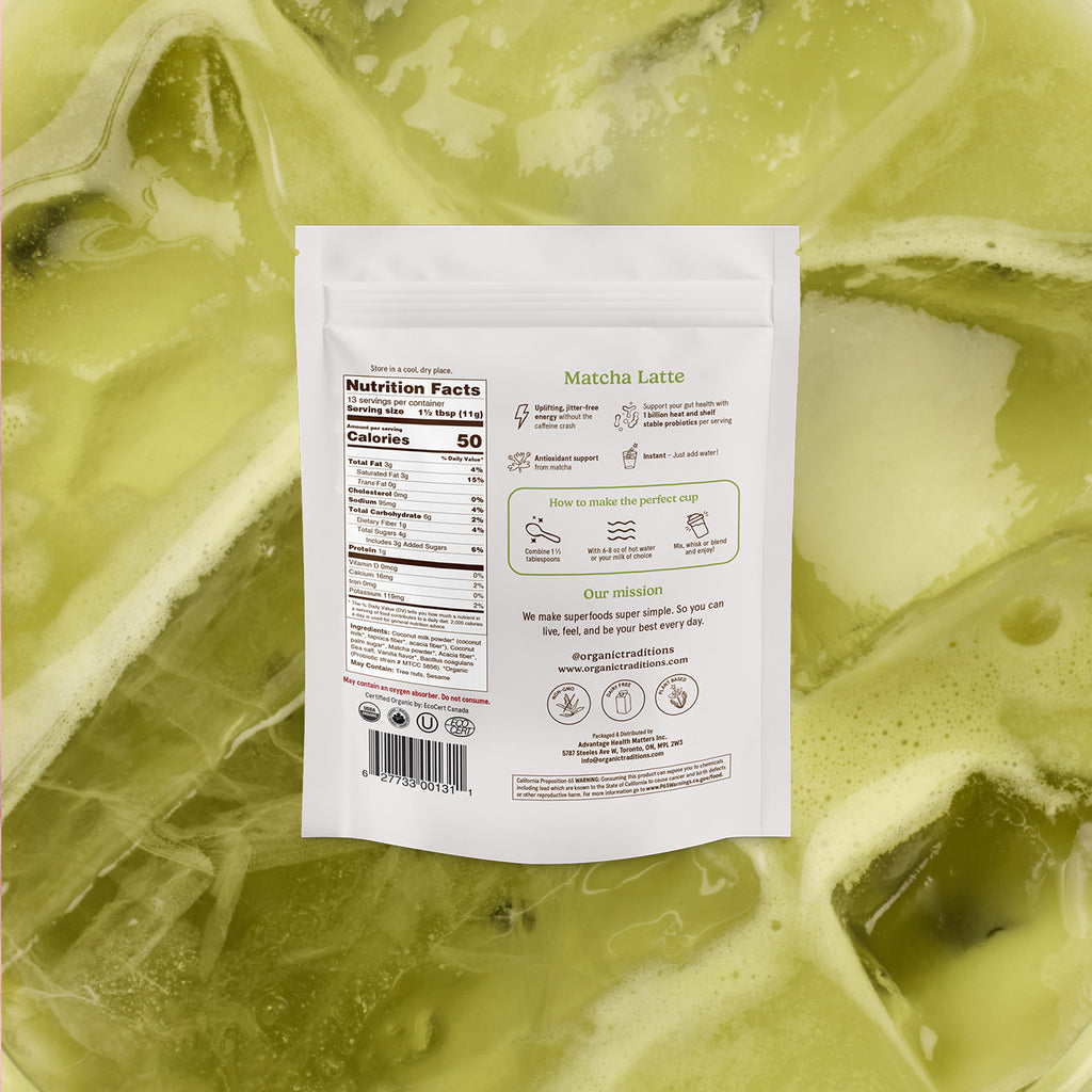 Matcha Latte with Probiotics