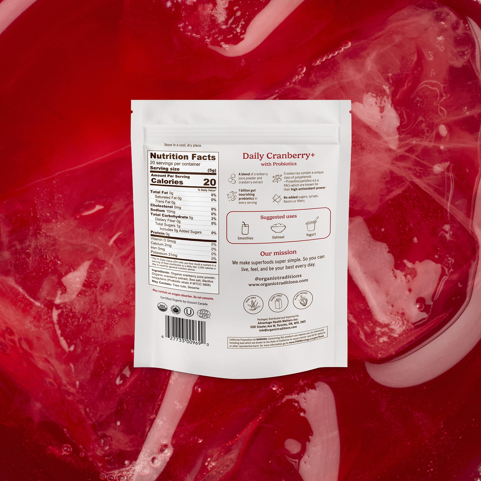 cranberry　確認ページ Daily Cranberry + | Organic Traditions Canada