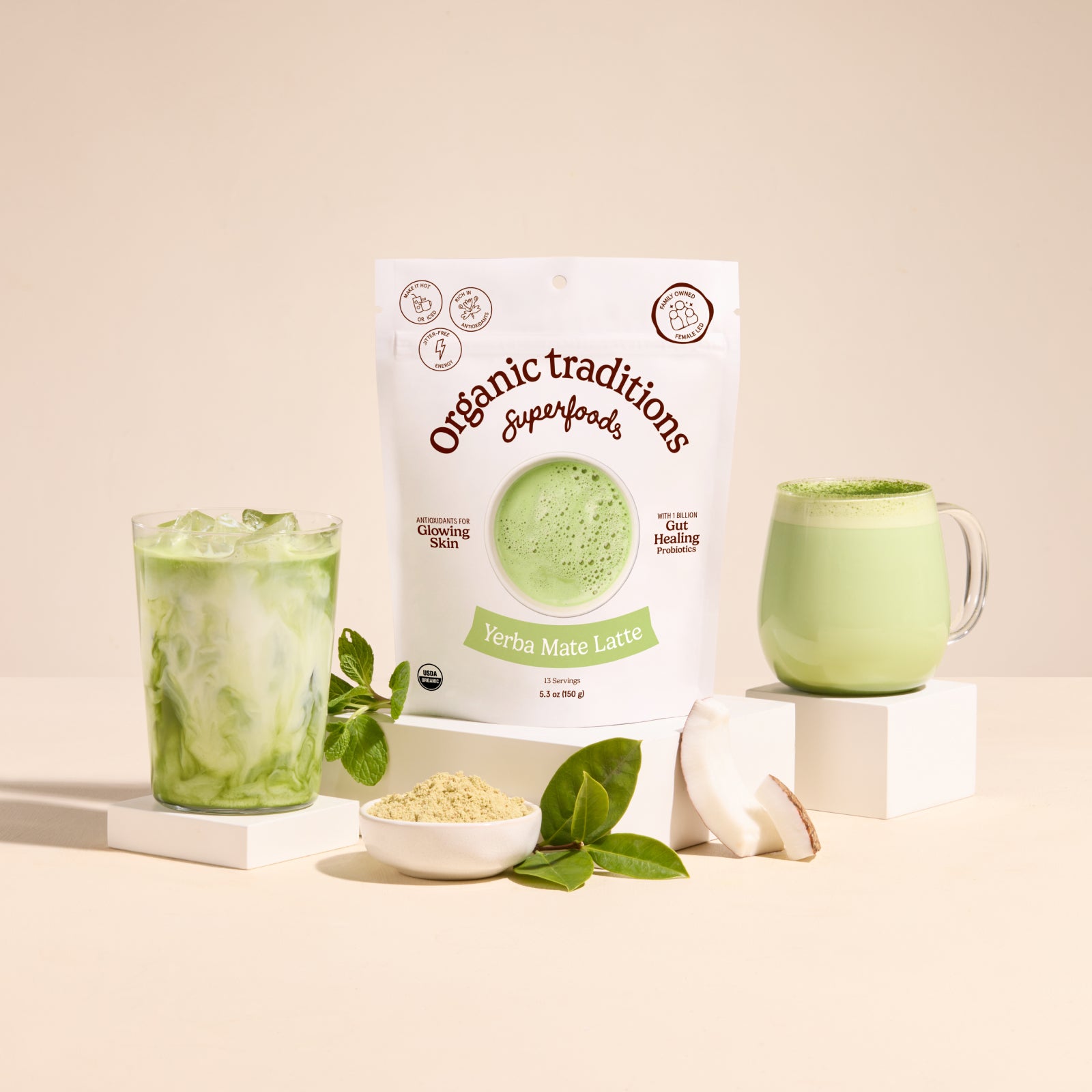 Yerba Mate Latte with Probiotics