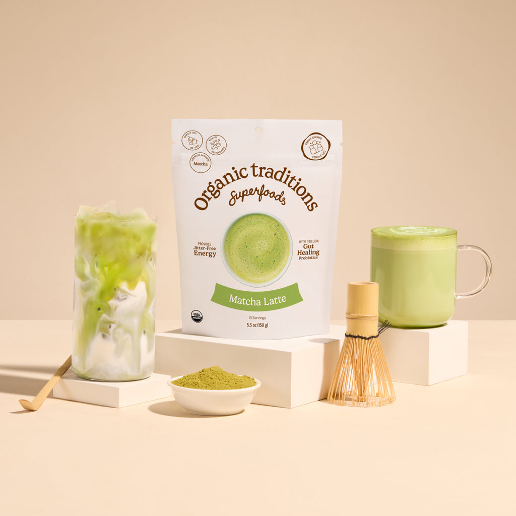 Matcha Latte with Probiotics