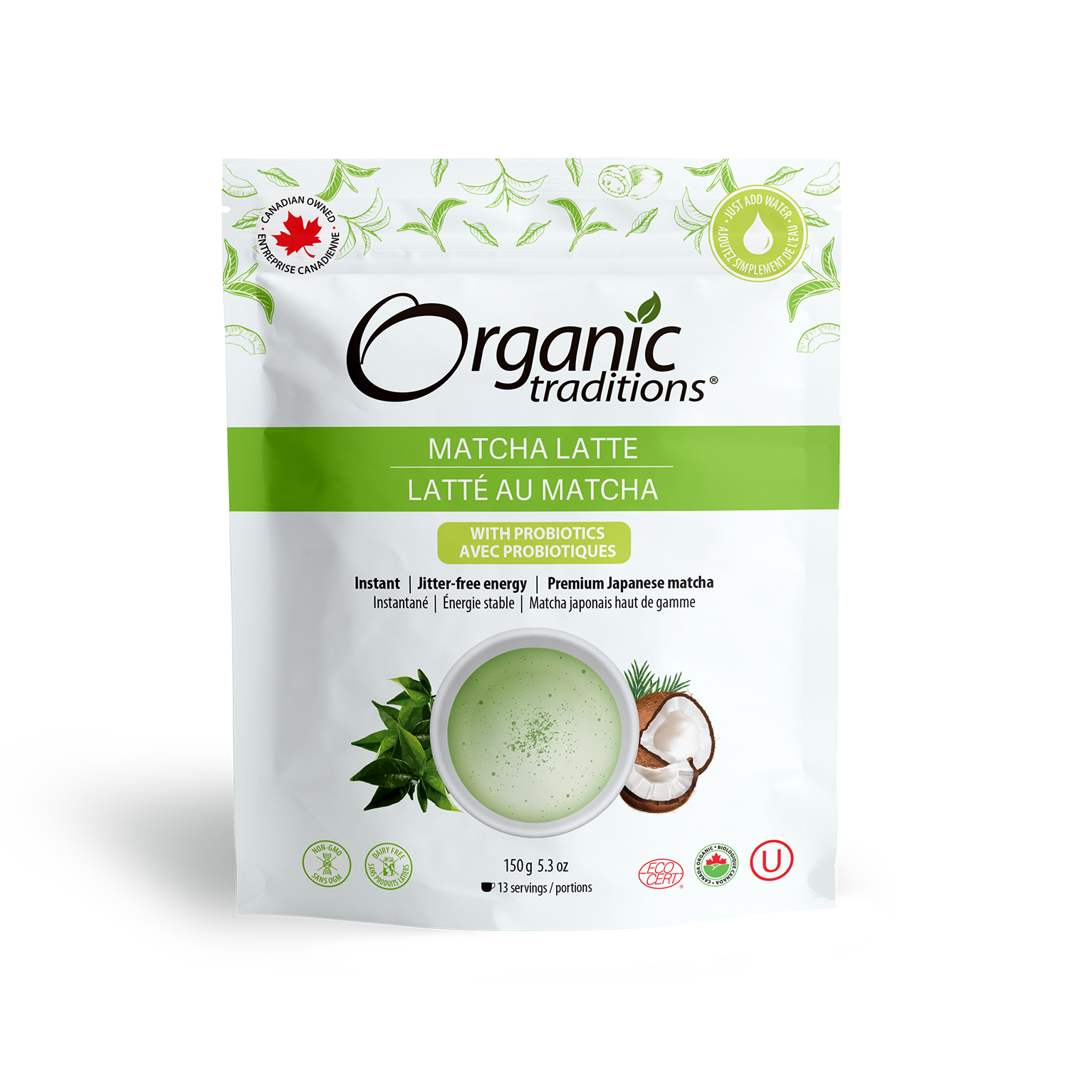 Organic Traditions Té Matcha Premium – 3.5 oz – Polvo de té verde Matcha de  grado cocinero, japonés, hojas jóvenes de Tencha