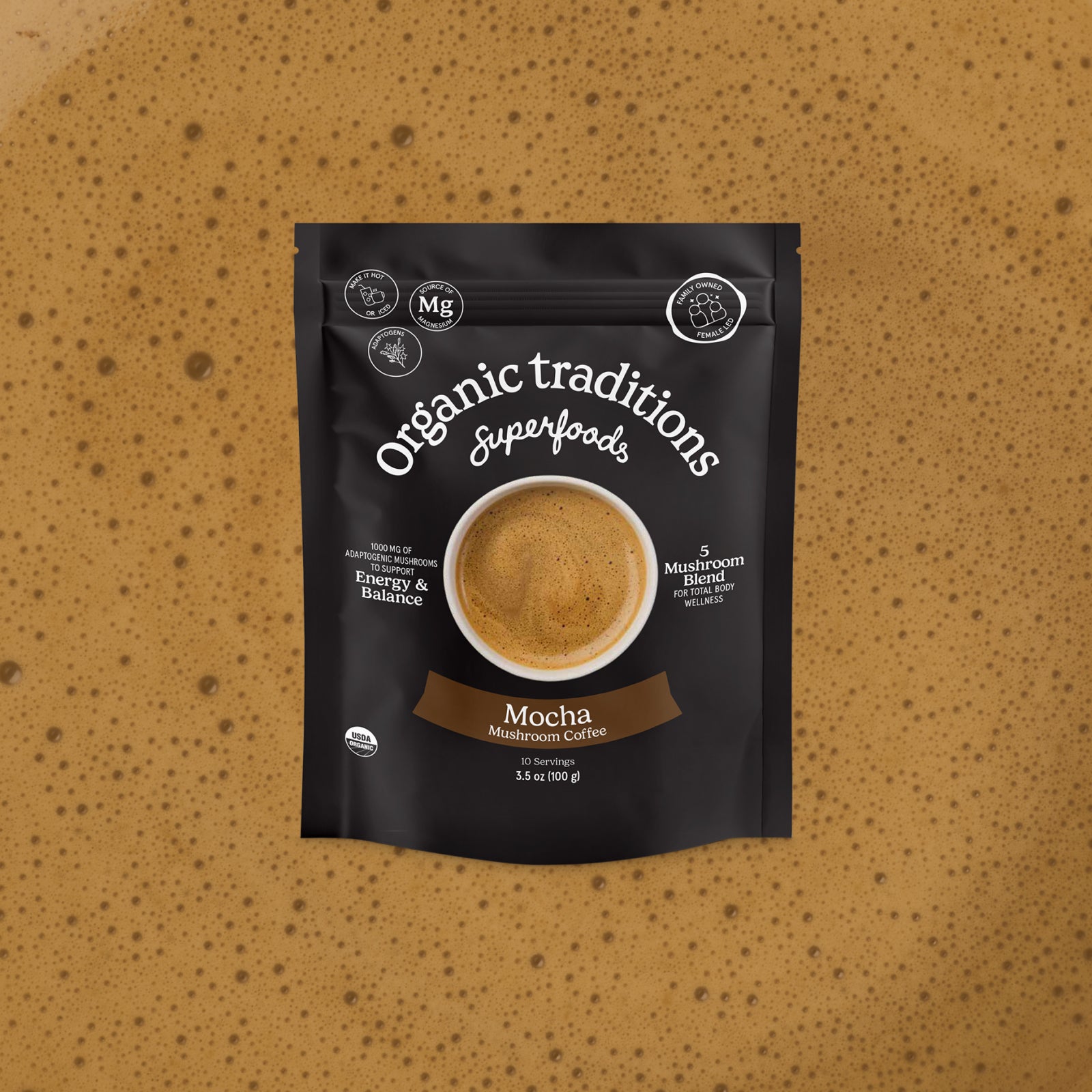 Mocha Mushroom Coffee | Organic Traditions Canada